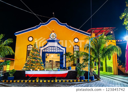 Port of Granada on Lake Cocibolca in Nicaragua at night 123845742