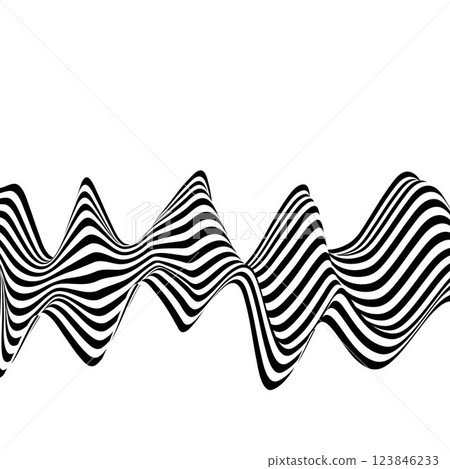 Optical art abstract background waves design black and white. Eps 10 Optical art abstract background waves design black and white. Eps 10 123846233