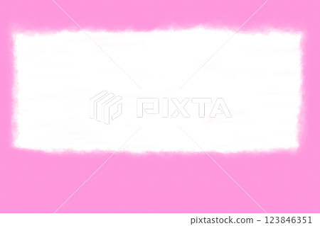 Stock Illustration: Pink background and white abstract painting White frame 123846351
