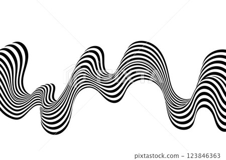 Abstract black and white wave. Template, layout, banner. Eps 10 Abstract black and white wave. Template, layout, banner. Eps 10 123846363