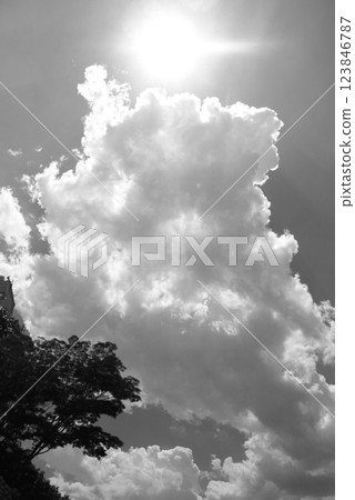 Summer thunderheads and sky in Sao Paulo, Brazil 123846787