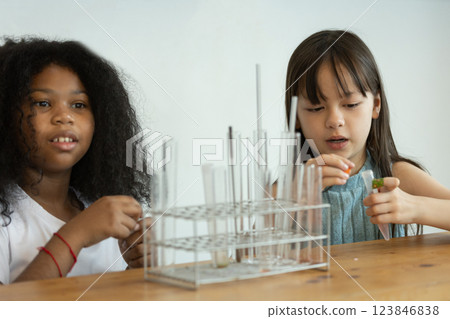 children classroom education experiment laboratory science student test beaker chemistry discovery learning research. children classroom education experiment laboratory science student test beaker chemistry discovery learning research. 123846838