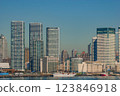 Blue sky and downtown 123846918
