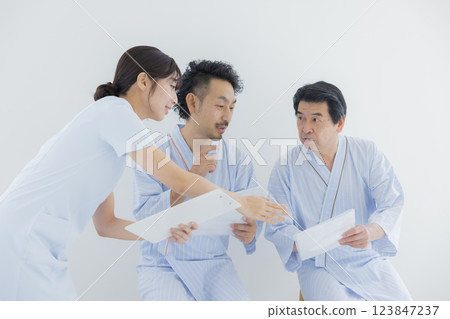 Nurse, counseling, medical checkup Nurse, counseling, medical checkup 123847237