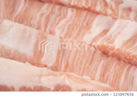 Close-up of pork belly (neck) Close-up of pork belly (neck) 123847656