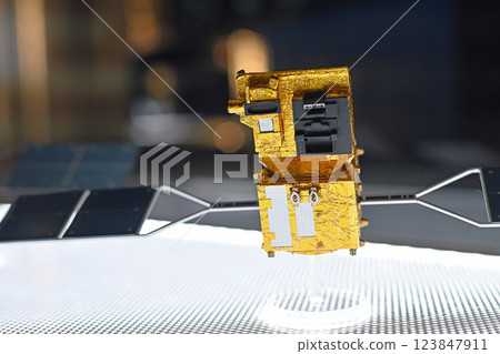 Artificial satellite model: Climate change observation satellite Shikisai Artificial satellite model: Climate change observation satellite Shikisai 123847911