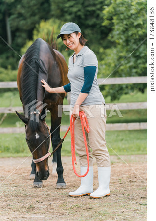 horse, female, lady 123848136