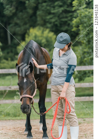 horse, female, lady 123848138