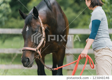 馬 馬兒 女生 123848146
