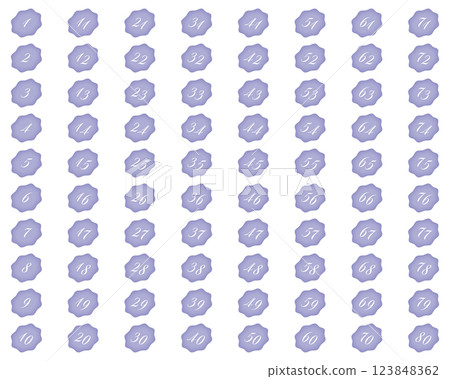 Number icon (cloud watercolor purple) 123848362