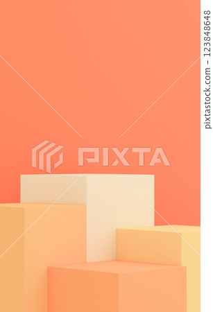 3D背景材質_長方形_橘色 123848648
