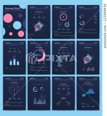 Vector graphics infographics with mobile phone. Template for creating mobile applications, workflow layout, diagram, banner, web design, business reports Vector graphics infographics with mobile phone. Template for creating mobile applications, workflow layout, diagram, banner, web design, business reports 123849430