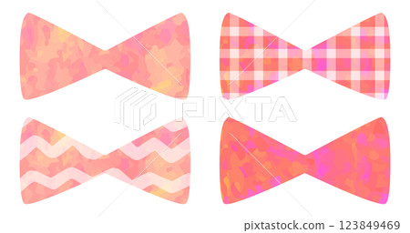 Pink ribbon illustration vector material 123849469