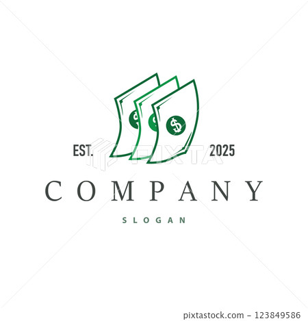 silhouette illustration of money logo financial symbol design with simple concept temple icon design 123849586