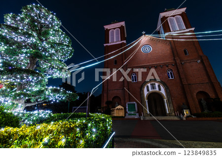 Urakami Cathedral Christmas Illumination [Nagasaki City] 123849835