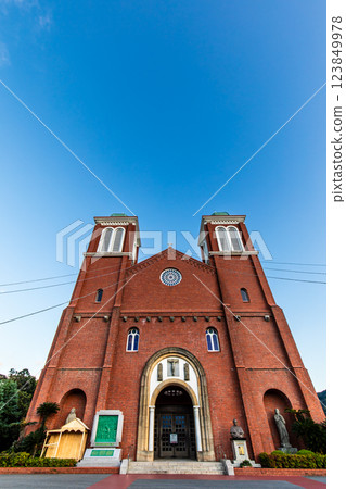 Evening view of Urakami Cathedral [Nagasaki City] 123849978