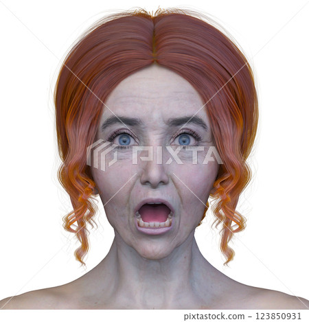 老婦人的臉部特寫 123850931