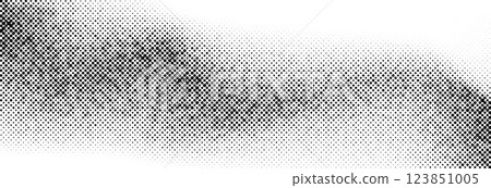 Halftone wavy texture background. Dotted gritty sand noise wallpaper. Black grunge pop art wave gradient overlay. Weathered pixelated raster halfton comic backdrop. Vector bitmap fading subtle surface Halftone wavy texture background. Dotted gritty sand noise wallpaper. Black grunge pop art wave gradient overlay. Weathered pixelated raster halfton comic backdrop. Vector bitmap fading subtle surface 123851005
