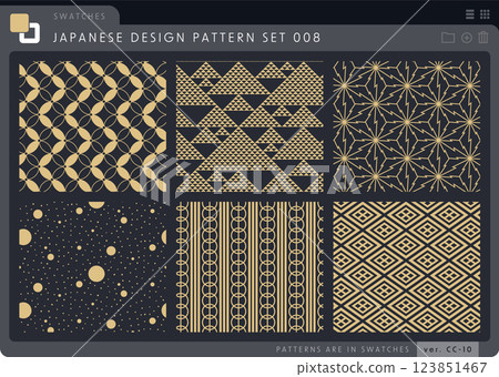 無縫日本圖案系列 008。 無縫日本圖案系列 008。 123851467