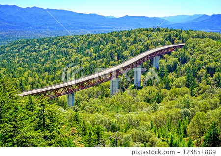 北海道上士幌町三國嶺松見橋的壯麗景色 123851889
