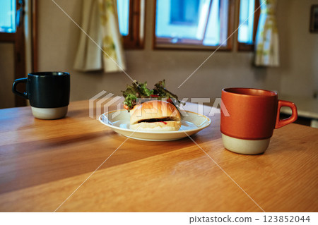 Breakfast at the table 123852044