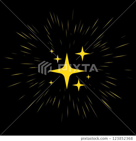 Yellow star explosion 123852368
