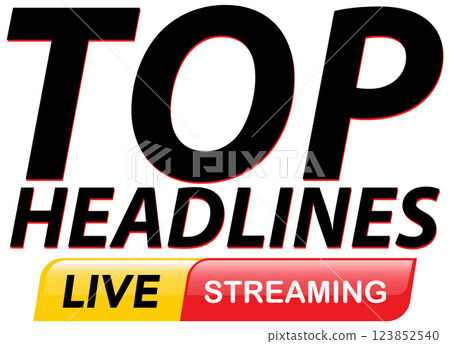 Live Streaming News Headlines Design Live Streaming News Headlines Design 123852540