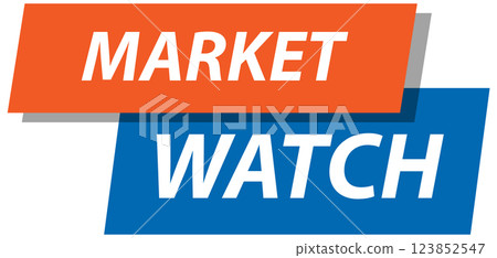 Bold Market Watch Banner Design 123852547