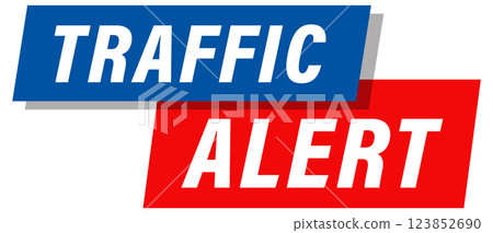 Bold Traffic Alert Notification Design 123852690