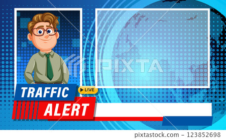 Animated Traffic Alert News Template 123852698