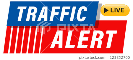 Live Traffic Alert Notification Banner 123852700