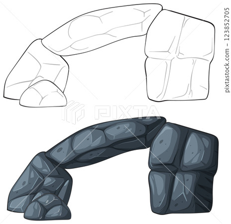 Stone Arch Vector Illustration Stone Arch Vector Illustration 123852705