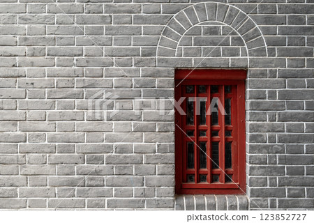 Chinese Brick and Window Panel, Chinese Brick and Window Panel, 123852727