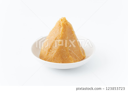 Rice miso (white) served on a plate 123853723