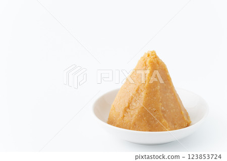 盤子裡的米味噌（白色） 123853724