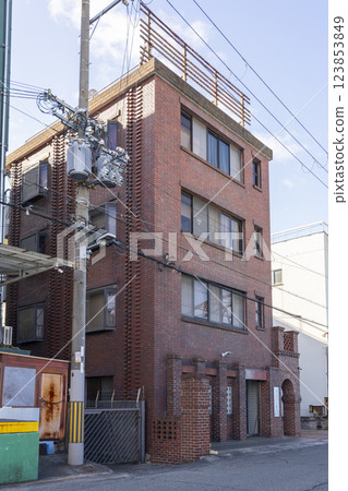Retro exterior of Sefunia Work bricks 123853849