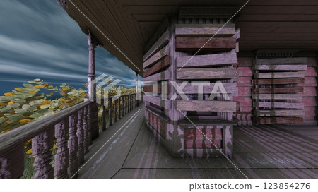 house at the tip of the island 123854276