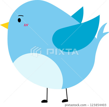 cute birds on white background 123854403
