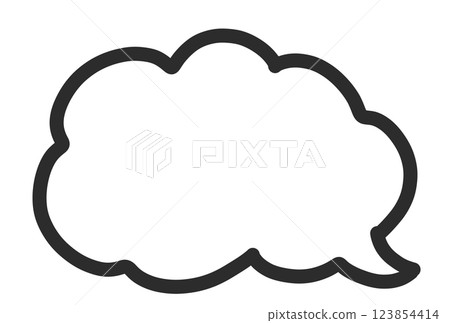 simple cloudy speech bubble simple cloudy speech bubble 123854414