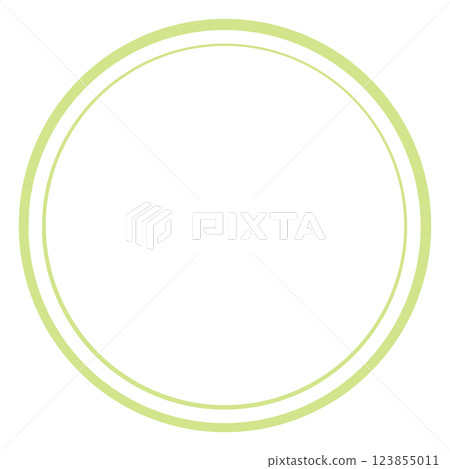 Yellow-green simple circle frame 123855011
