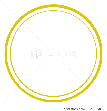 Yellow simple circle frame Yellow simple circle frame 123855012