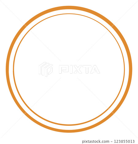 Orange simple circle frame 123855013