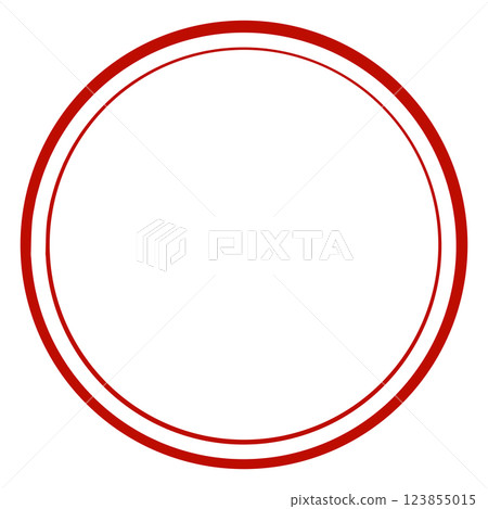Red simple circle frame Red simple circle frame 123855015
