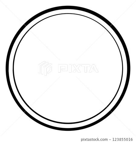 Black simple circle frame 123855016