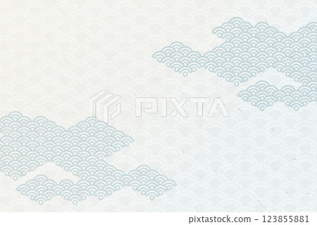 Japanese traditional crafts: Japanese paper with wave pattern Japanese traditional crafts: Japanese paper with wave pattern 123855881