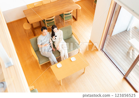 A couple on a relaxing holiday 123856525