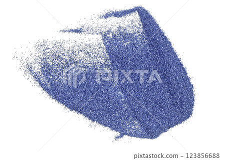 Purple glitter powder isolated on transparent background. 123856688