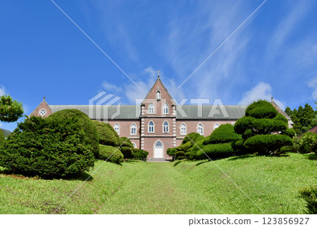 Trappist Monastery on a sunny day (Hakodate, Hokkaido) 123856927