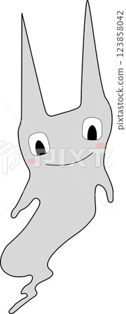 Hand drawn ghost character illustration. 123858042