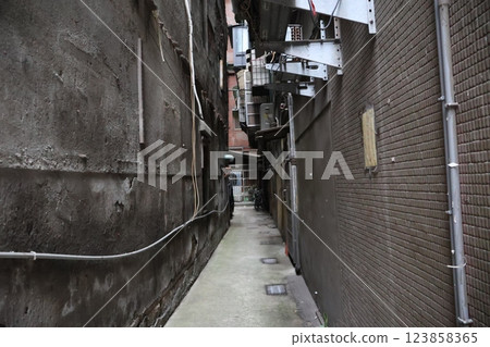 台北市容與狹窄的小巷 台北市容與狹窄的小巷 123858365